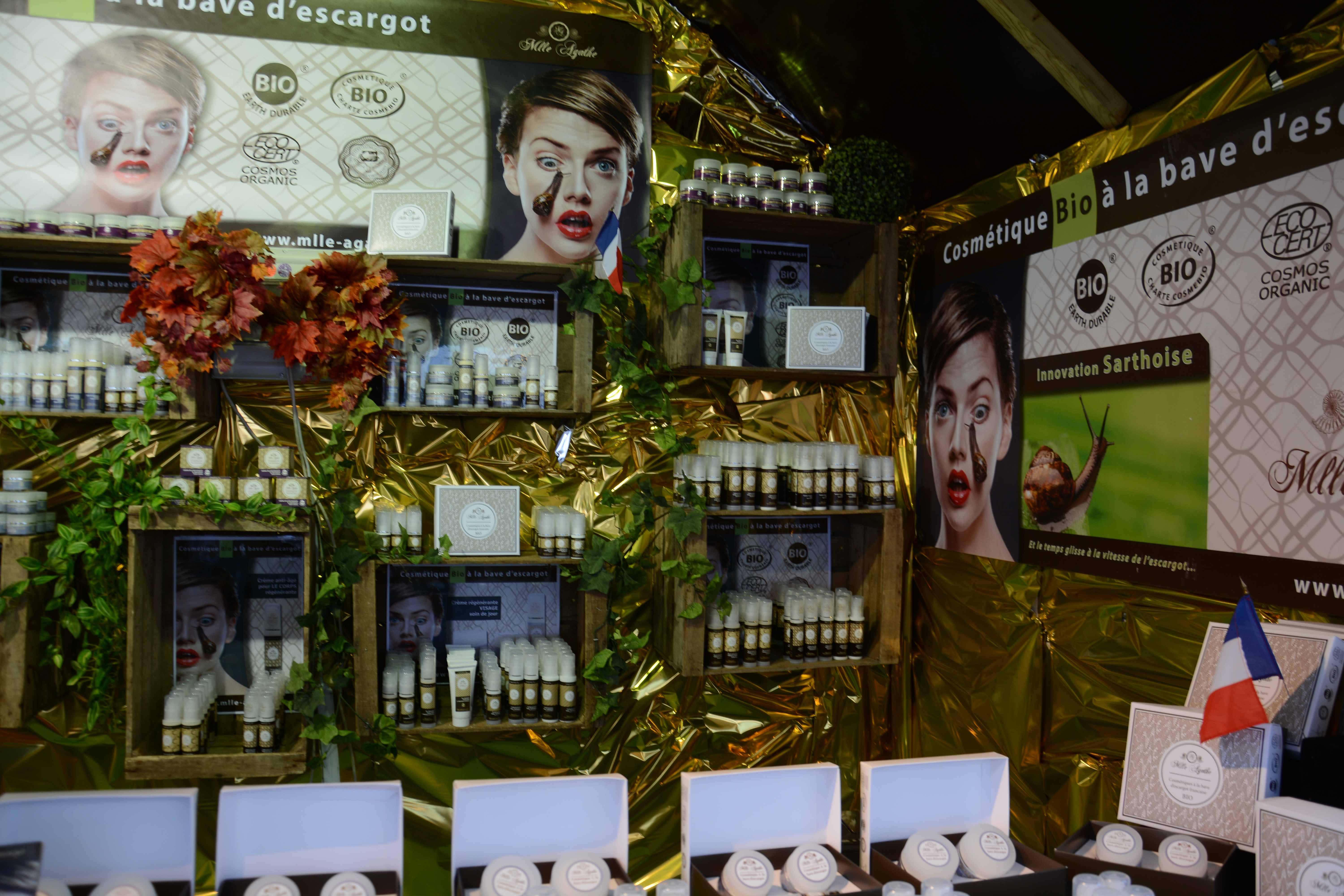 Cosmétiques à la bave d'escargot