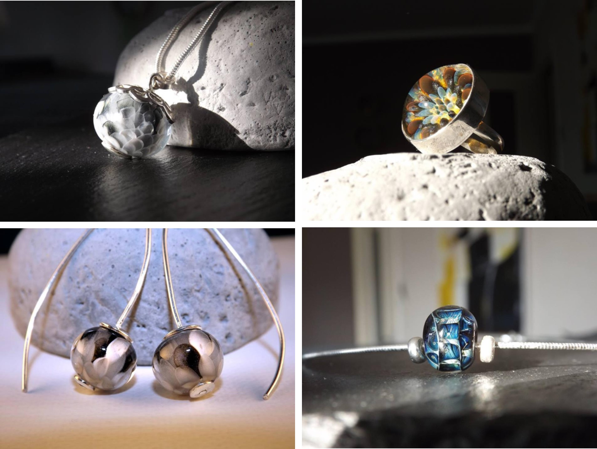 Bijoux artisanaux sur le marché de noël