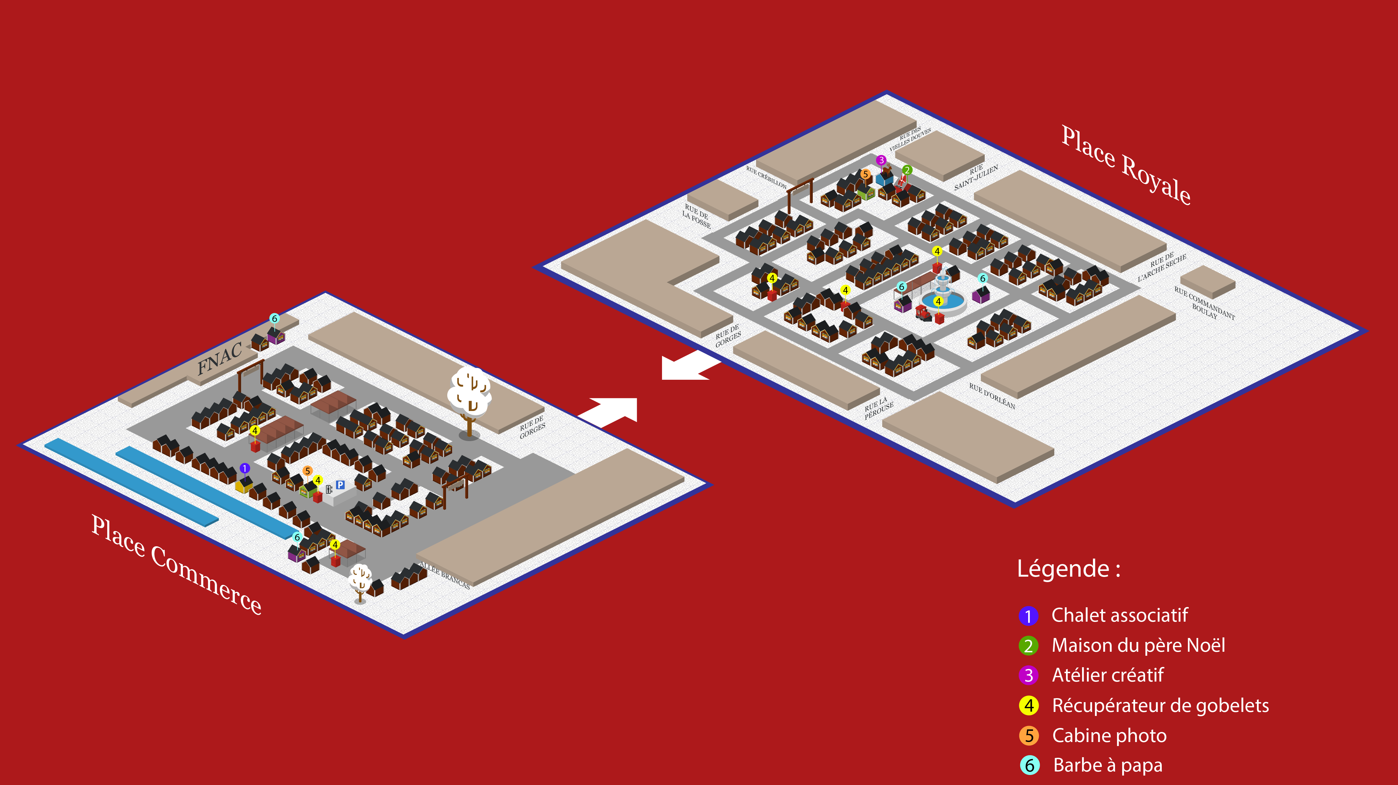 Plan du marché de Noël de Nantes Plan du marché de Noël de Nantes